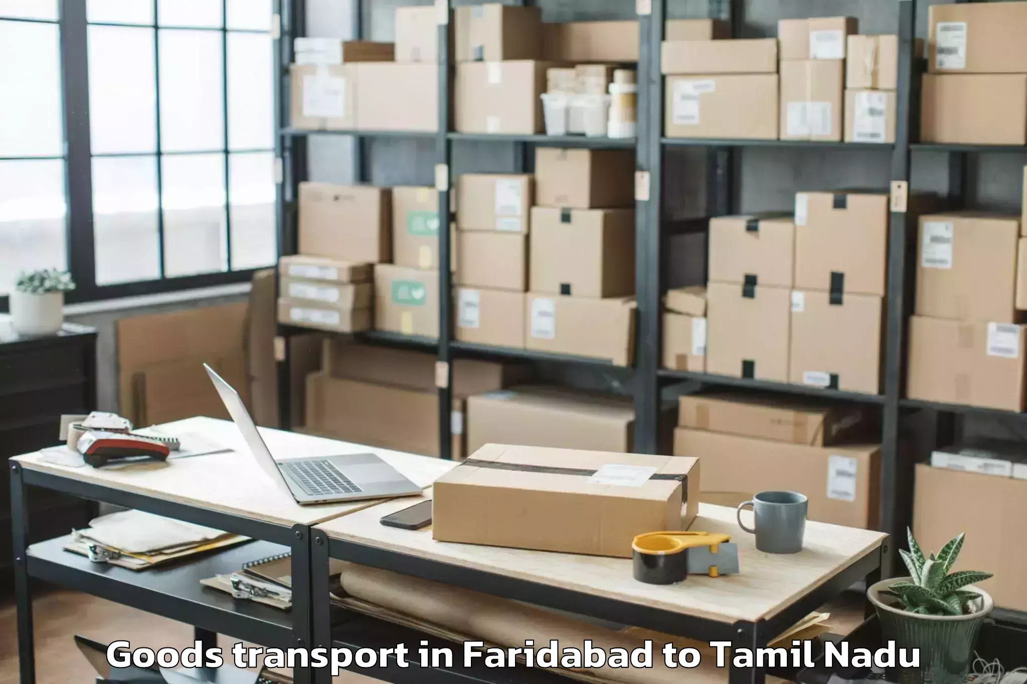 Book Faridabad to Vadamadurai Goods Transport